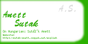 anett sutak business card